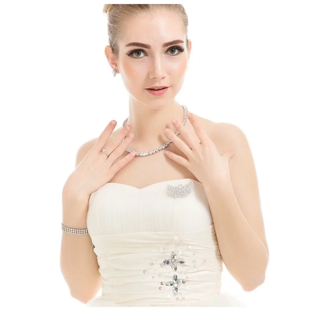 Swarovski Crystals 50 Carat The Matika Tennis Necklace - Picture 7 of 9